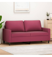 Dvivietė sofa, raudonojo vyno spalvos, 140cm, aksomas