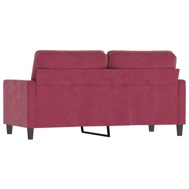 Dvivietė sofa, raudonojo vyno spalvos, 140cm, aksomas