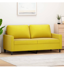 Dvivietė sofa, geltonos spalvos, 140cm, aksomas