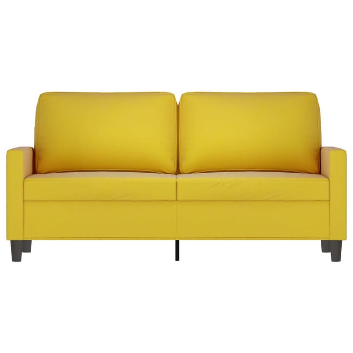 Dvivietė sofa, geltonos spalvos, 140cm, aksomas