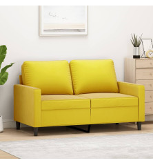 Dvivietė sofa, geltonos spalvos, 120cm, aksomas