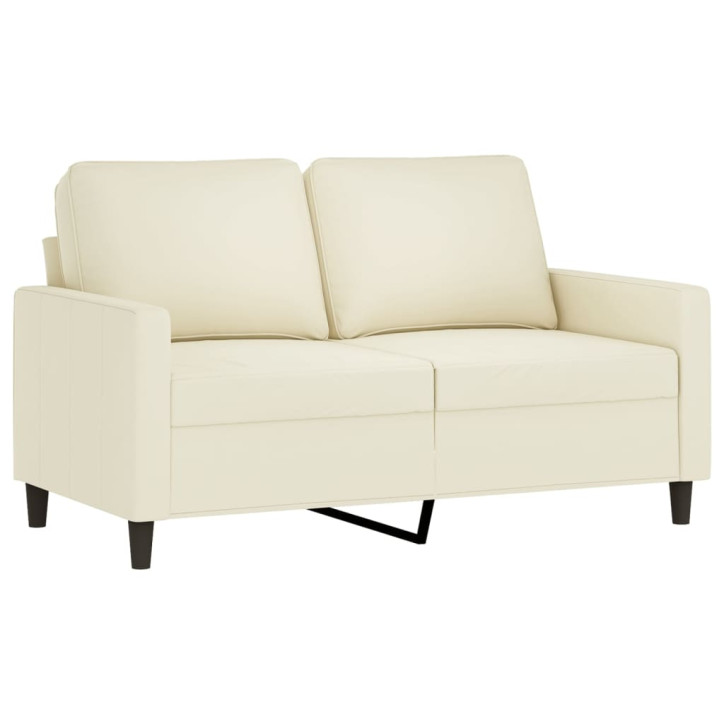 Dvivietė sofa, kreminės spalvos, 120cm, aksomas