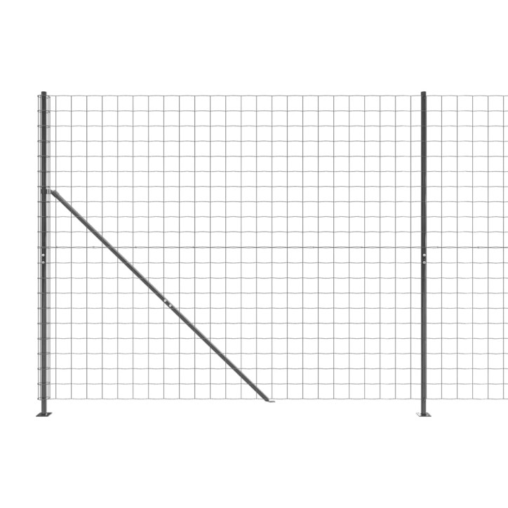 Tinklinė tvora su flanšais, antracito spalvos, 2,2x10 m