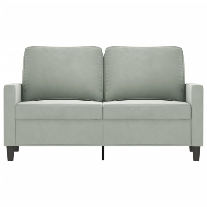 Dvivietė sofa, šviesiai pilkos spalvos, 120cm, aksomas