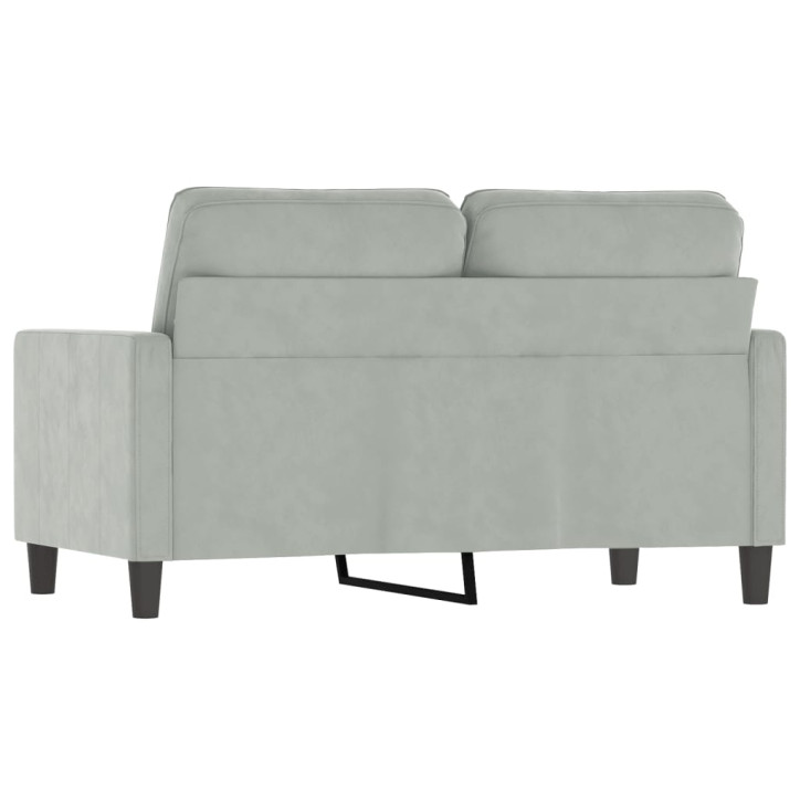 Dvivietė sofa, šviesiai pilkos spalvos, 120cm, aksomas