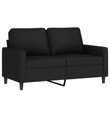 Dvivietė sofa, juodos spalvos, 120cm, aksomas