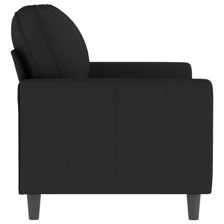 Dvivietė sofa, juodos spalvos, 120cm, aksomas