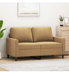 Dvivietė sofa, rudos spalvos, 120cm, aksomas