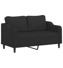 Dvivietė sofa, juodos spalvos, 140cm, audinys