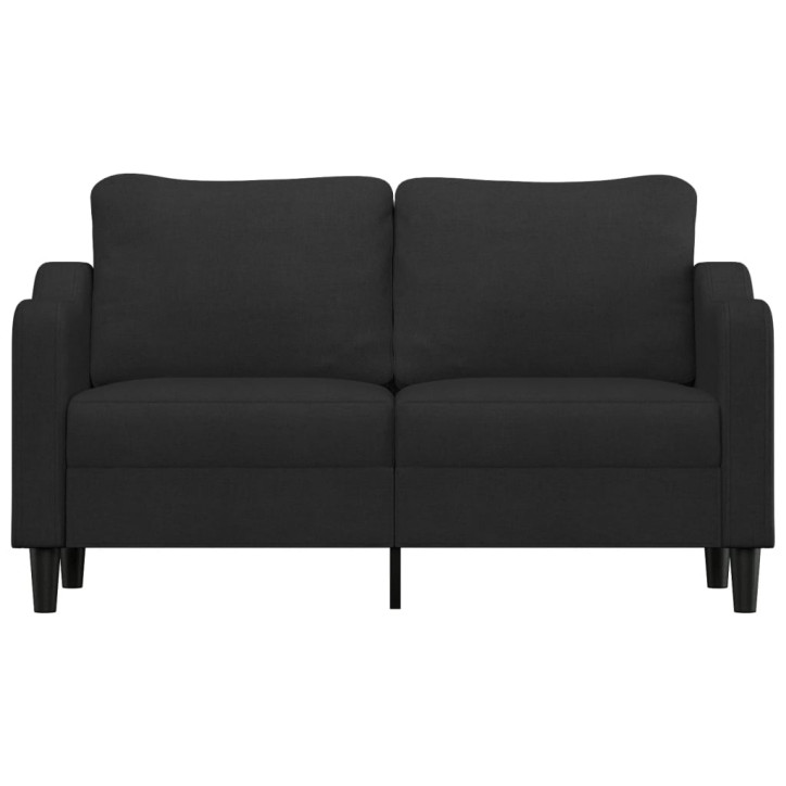 Dvivietė sofa, juodos spalvos, 140cm, audinys