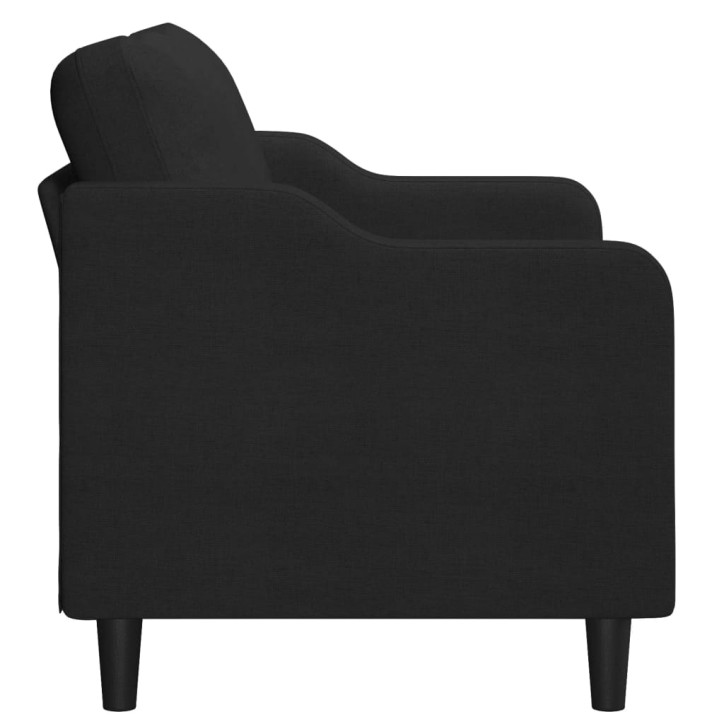 Dvivietė sofa, juodos spalvos, 140cm, audinys