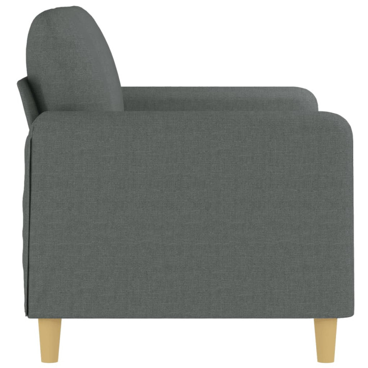 Dvivietė sofa, tamsiai pilkos spalvos, 120cm, audinys