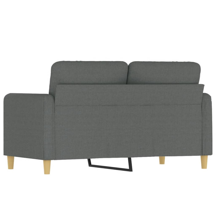 Dvivietė sofa, tamsiai pilkos spalvos, 120cm, audinys