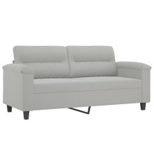 Dvivietė sofa, šviesiai pilka, 140cm, mikropluošto audinys