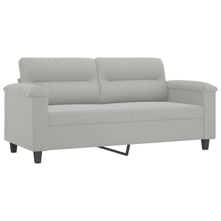 Dvivietė sofa, šviesiai pilka, 140cm, mikropluošto audinys