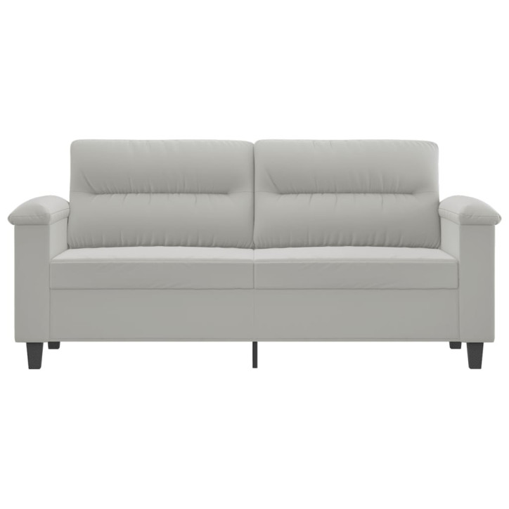 Dvivietė sofa, šviesiai pilka, 140cm, mikropluošto audinys