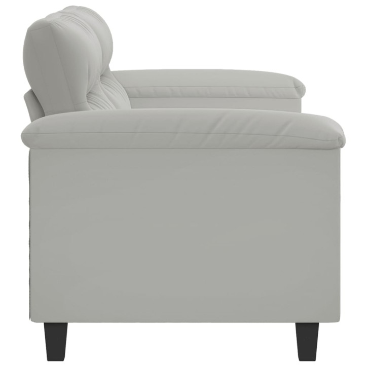 Dvivietė sofa, šviesiai pilka, 140cm, mikropluošto audinys