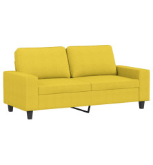 Dvivietė sofa, šviesiai geltonos spalvos, 140cm, audinys