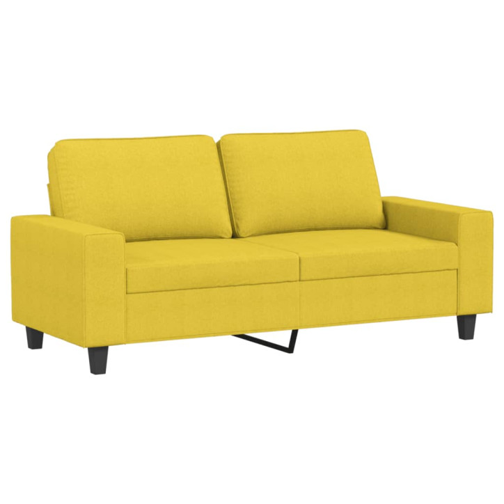 Dvivietė sofa, šviesiai geltonos spalvos, 140cm, audinys