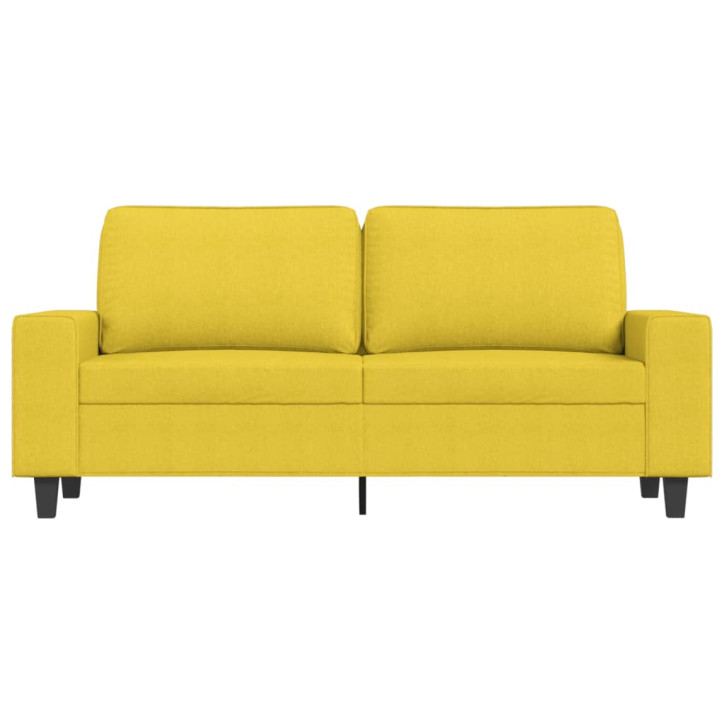 Dvivietė sofa, šviesiai geltonos spalvos, 140cm, audinys