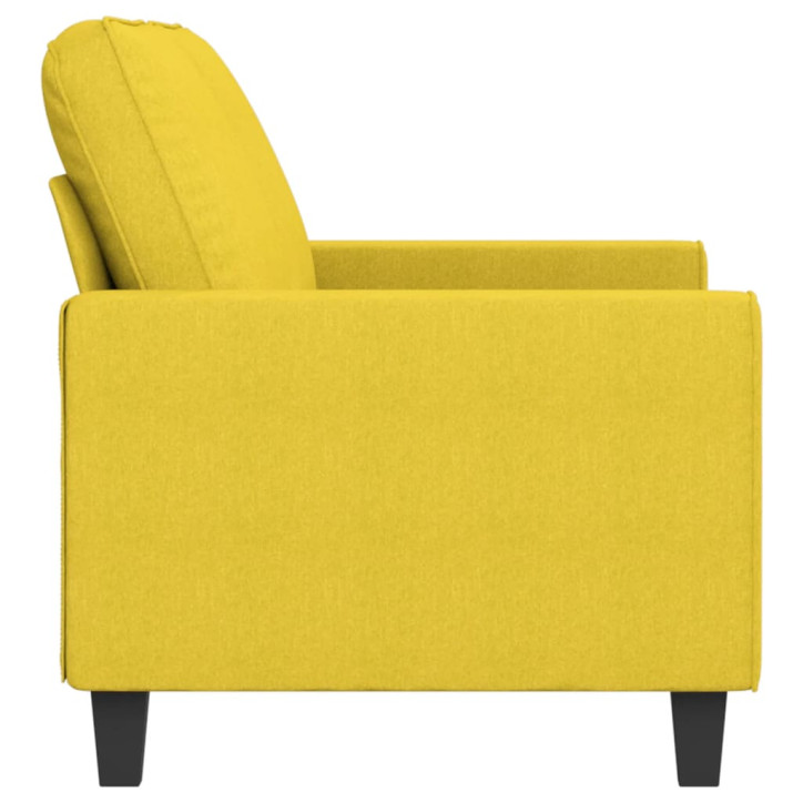 Dvivietė sofa, šviesiai geltonos spalvos, 140cm, audinys