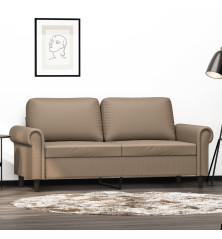 Dvivietė sofa, kapučino spalvos, 140cm, dirbtinė oda