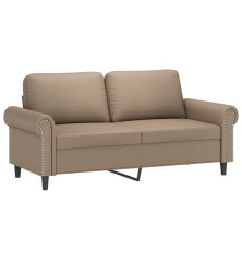 Dvivietė sofa, kapučino spalvos, 140cm, dirbtinė oda