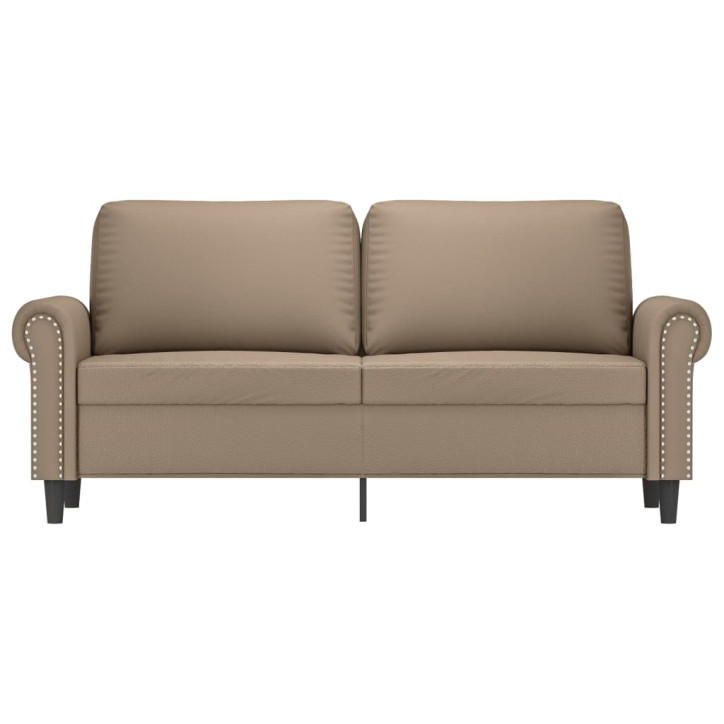 Dvivietė sofa, kapučino spalvos, 140cm, dirbtinė oda