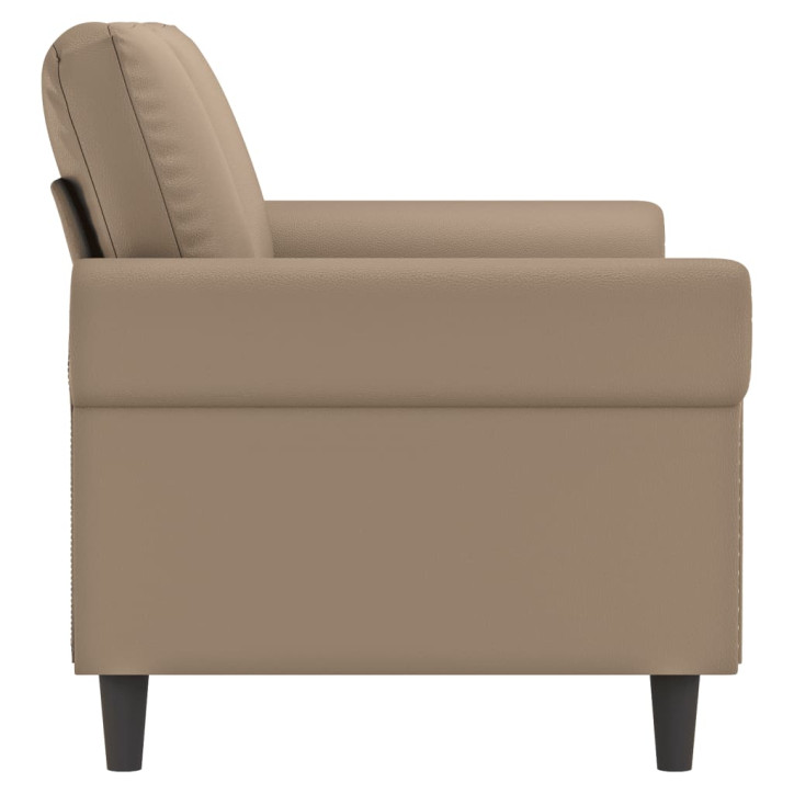 Dvivietė sofa, kapučino spalvos, 140cm, dirbtinė oda