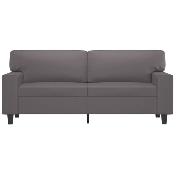 Dvivietė sofa, pilkos spalvos, 140cm, dirbtinė oda