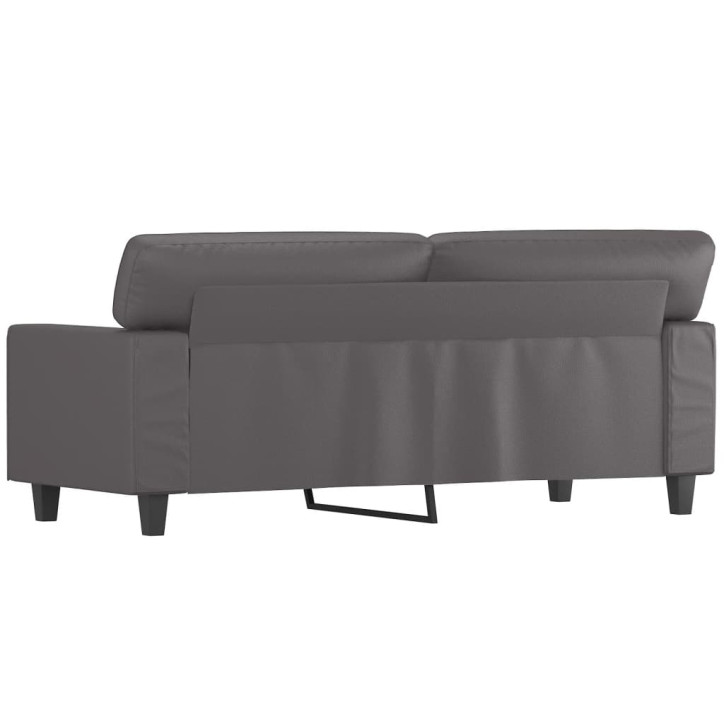 Dvivietė sofa, pilkos spalvos, 140cm, dirbtinė oda