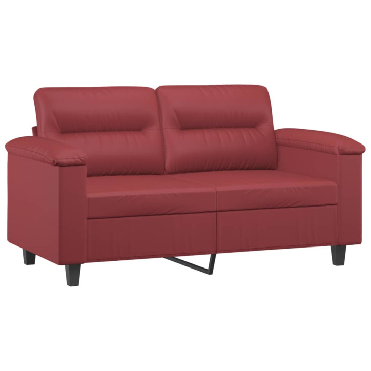 Dvivietė sofa, raudonojo vyno spalvos, 120cm, dirbtinė oda