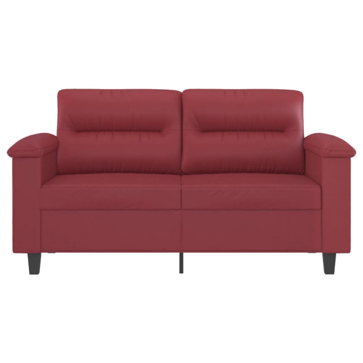 Dvivietė sofa, raudonojo vyno spalvos, 120cm, dirbtinė oda