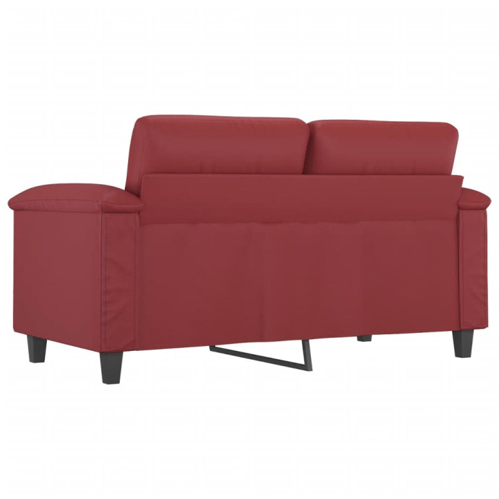 Dvivietė sofa, raudonojo vyno spalvos, 120cm, dirbtinė oda