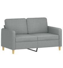 Dvivietė sofa, šviesiai pilkos spalvos, 120cm, audinys