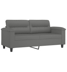 Dvivietė sofa, tamsiai pilka, 140cm, mikropluošto audinys