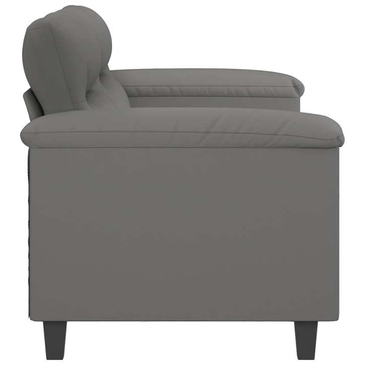 Dvivietė sofa, tamsiai pilka, 140cm, mikropluošto audinys