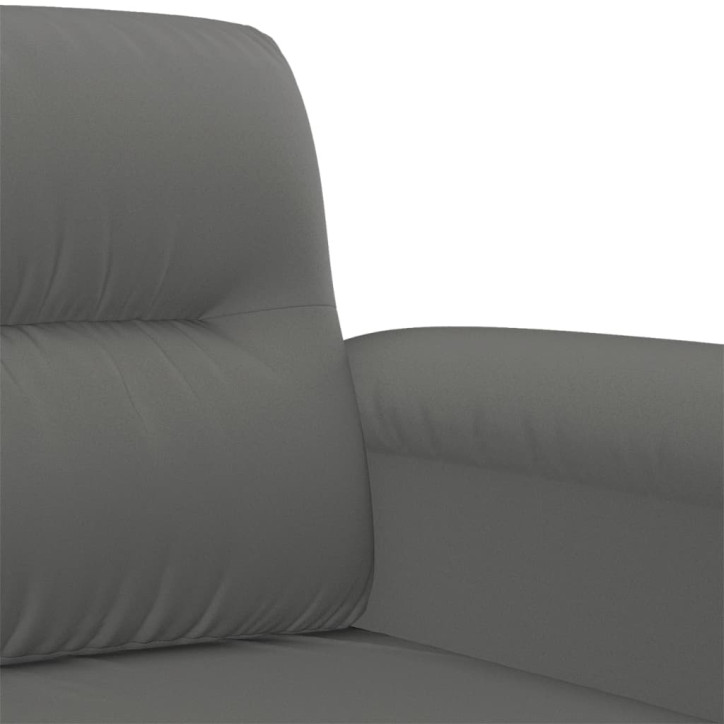 Dvivietė sofa, tamsiai pilka, 140cm, mikropluošto audinys