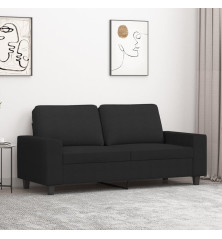 Dvivietė sofa, juodos spalvos, 140cm, audinys