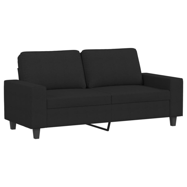 Dvivietė sofa, juodos spalvos, 140cm, audinys