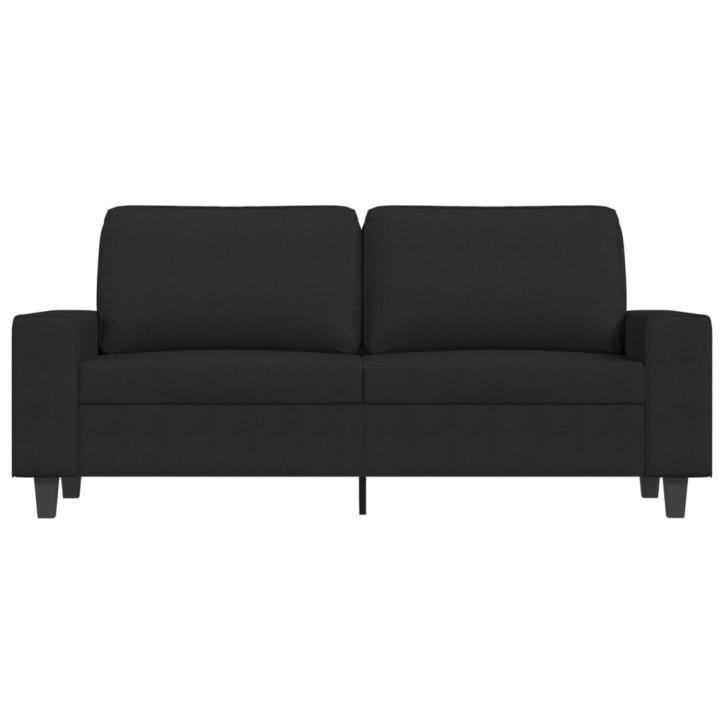 Dvivietė sofa, juodos spalvos, 140cm, audinys