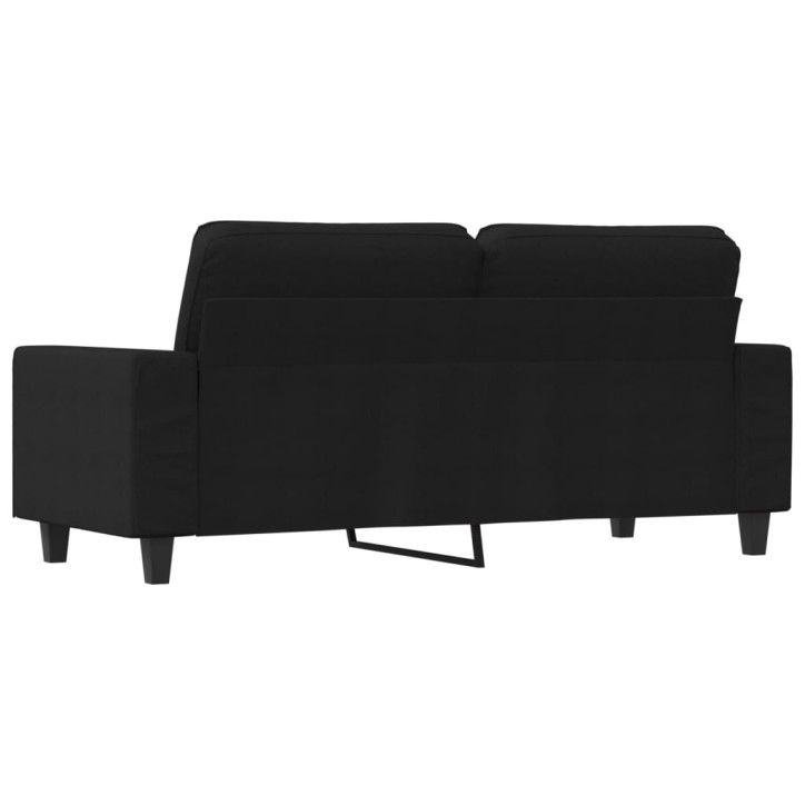 Dvivietė sofa, juodos spalvos, 140cm, audinys