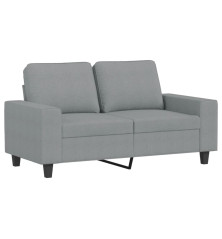 Dvivietė sofa, šviesiai pilkos spalvos, 120cm, audinys