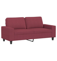 Dvivietė sofa, raudonojo vyno spalvos, 140cm, audinys