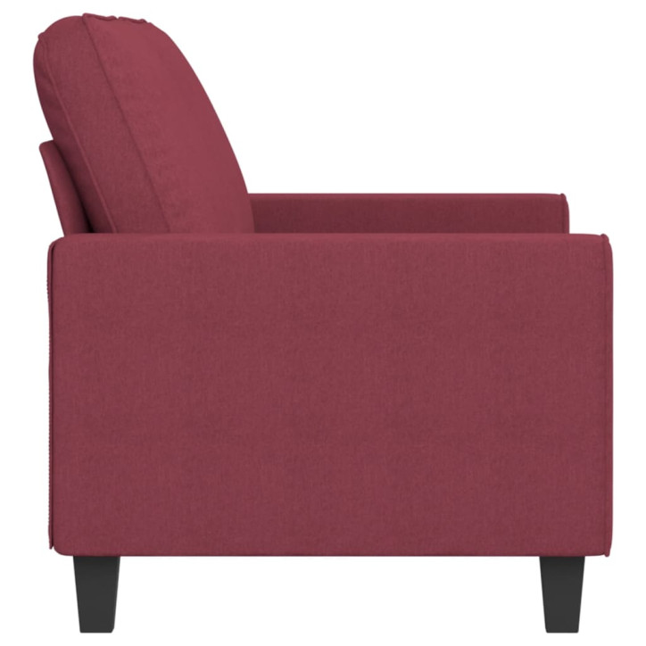 Dvivietė sofa, raudonojo vyno spalvos, 140cm, audinys