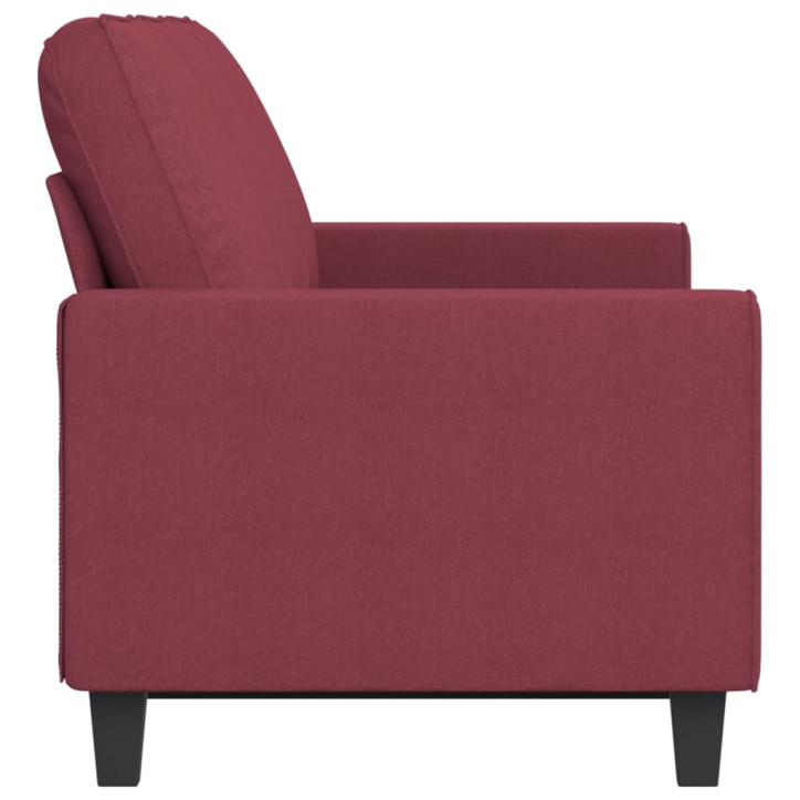 Trivietė sofa, raudonojo vyno spalvos, 180cm, audinys