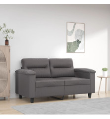 Dvivietė sofa, pilkos spalvos, 120cm, dirbtinė oda