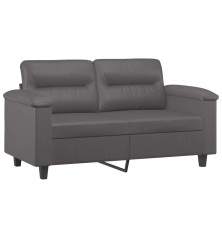 Dvivietė sofa, pilkos spalvos, 120cm, dirbtinė oda