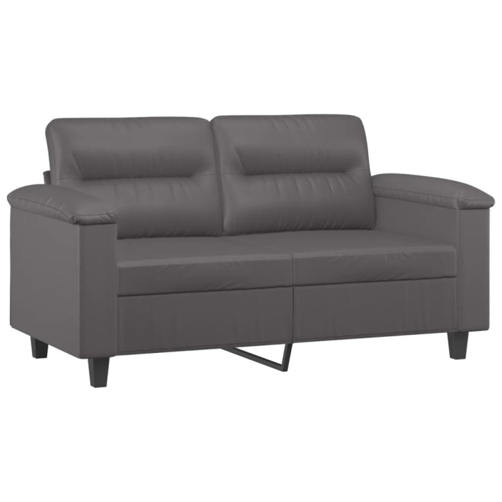 Dvivietė sofa, pilkos spalvos, 120cm, dirbtinė oda