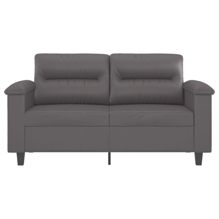 Dvivietė sofa, pilkos spalvos, 120cm, dirbtinė oda